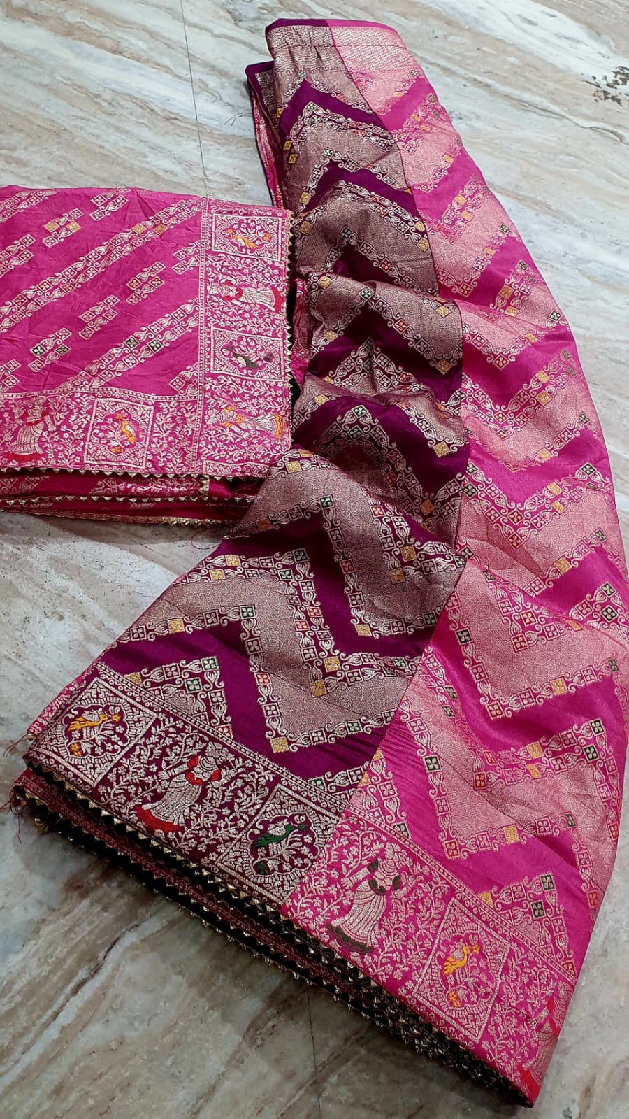 Kayatri New Royal Banarasi Meena Zari Lehenga Set with Jari Silk Lehenga Dupatta