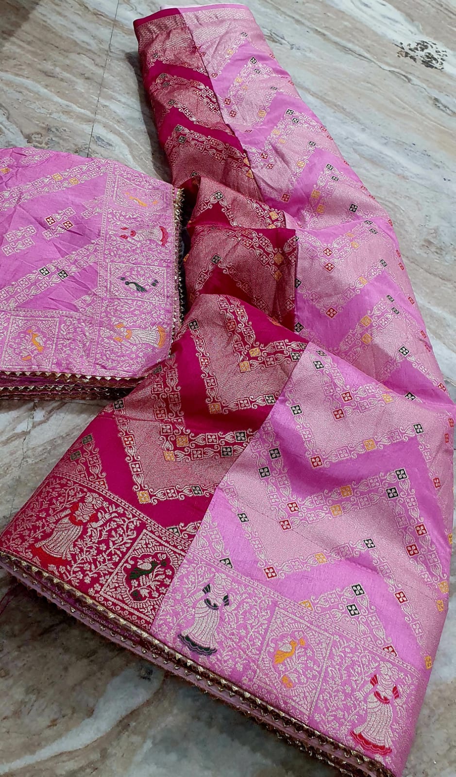 Kayatri New Royal Banarasi Meena Zari Lehenga Set with Jari Silk Lehenga Dupatta