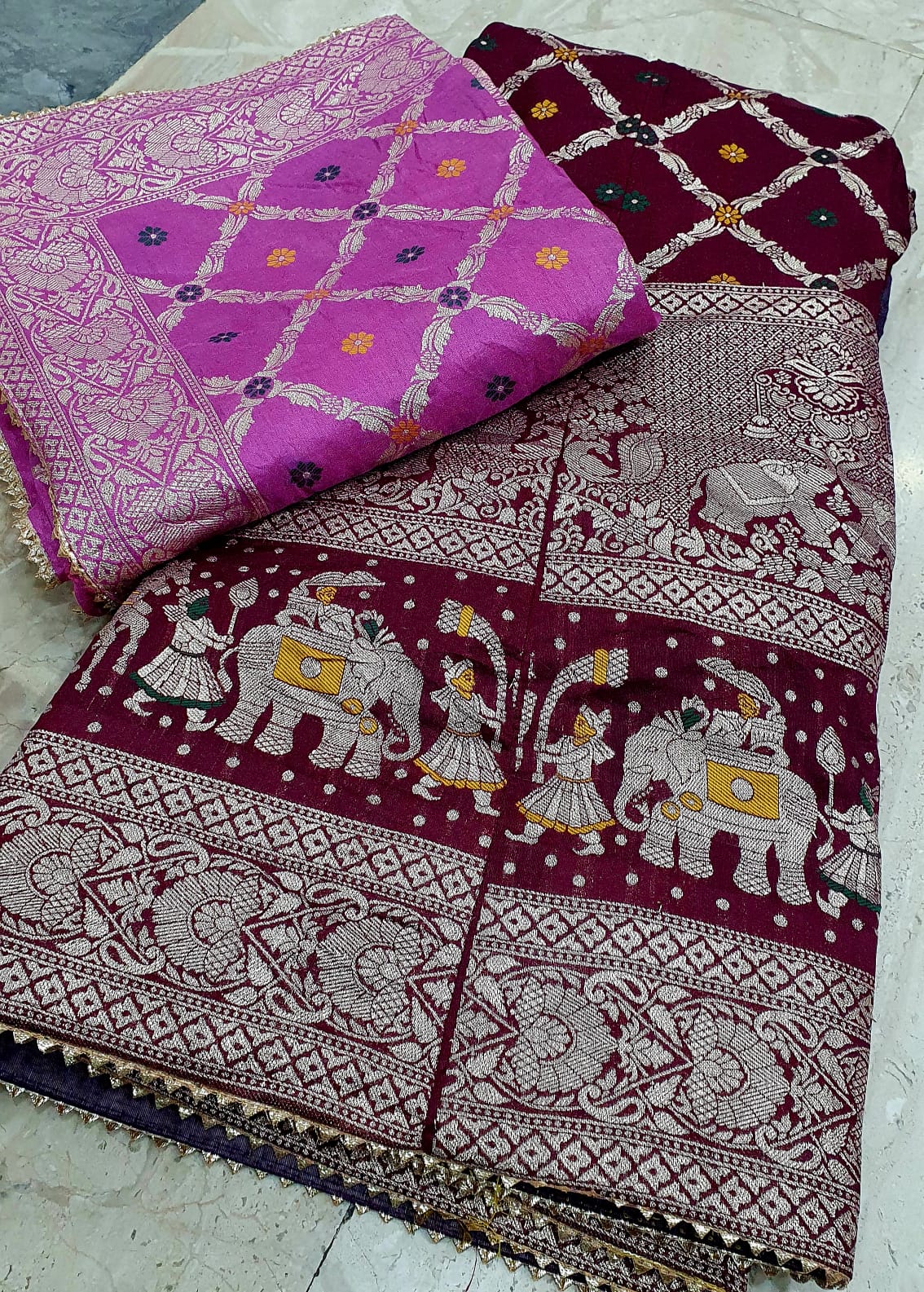 Kayatri New Royal Banarasi Dola Silk Lehenga with Heavy Zari Work