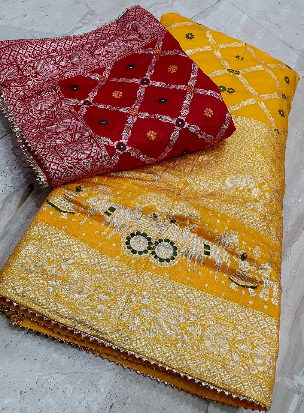 Kayatri New Royal Banarasi Dola Silk Lehenga with Heavy Zari Work