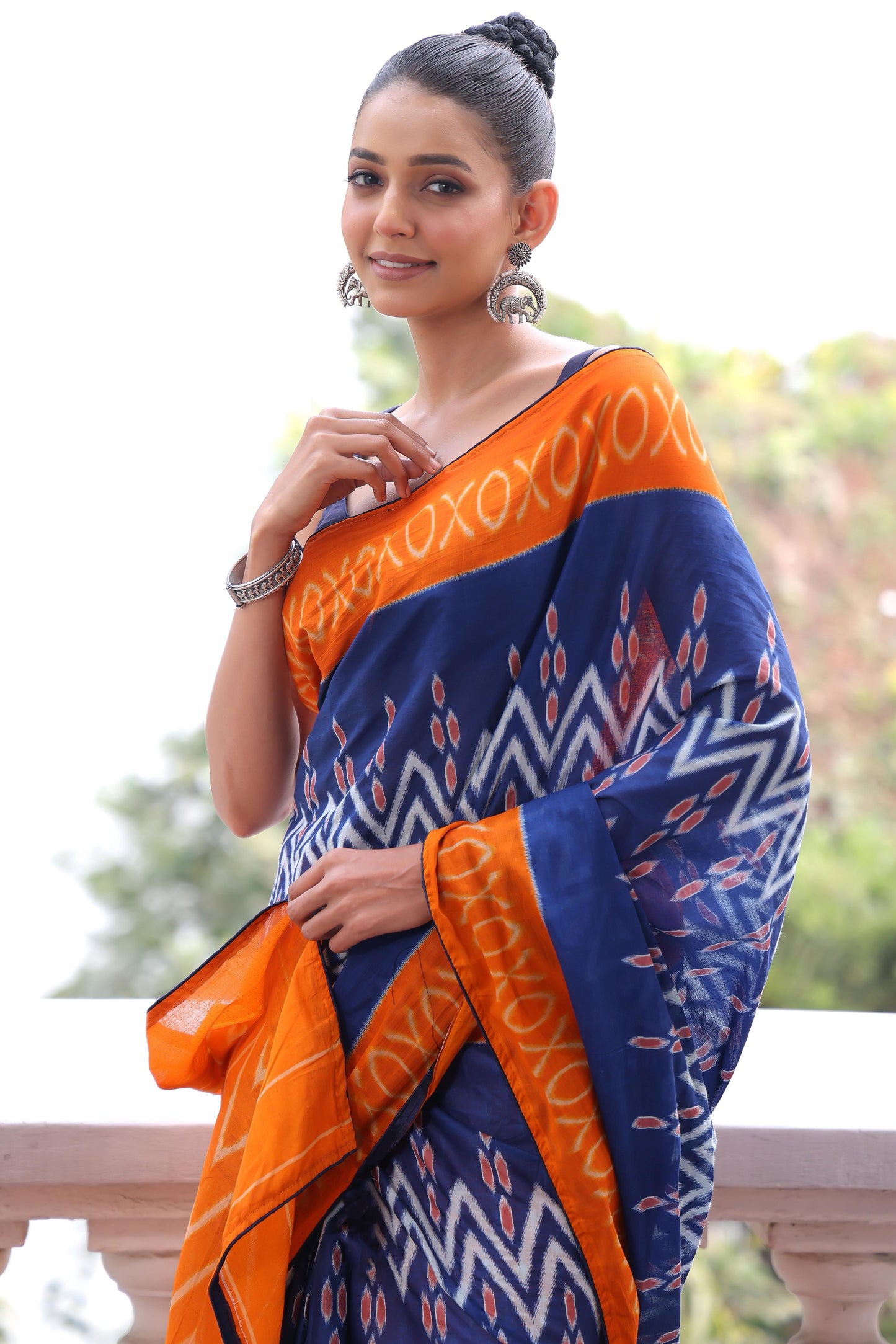 Kayatri New Everyday Wear Mulmul Cotton Saree with Ikat Craft
