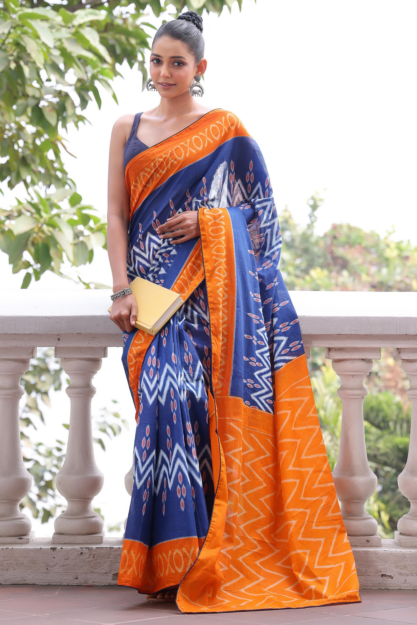 Kayatri New Everyday Wear Mulmul Cotton Saree with Ikat Craft