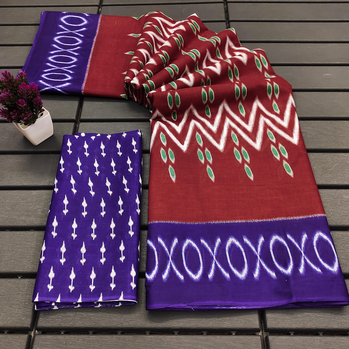 Kayatri New Everyday Wear Mulmul Cotton Saree with Ikat Craft