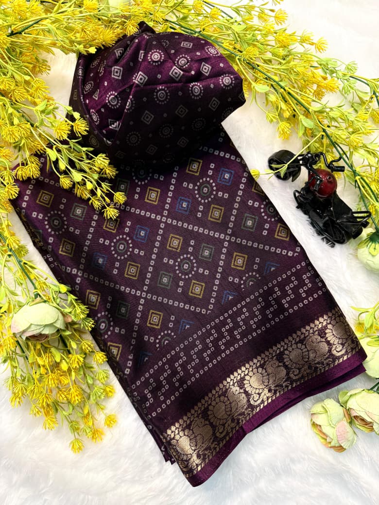 Kayatri New Traditional Pen Kalamkari Black Dola Silk Saree with Zari Hamsa Border