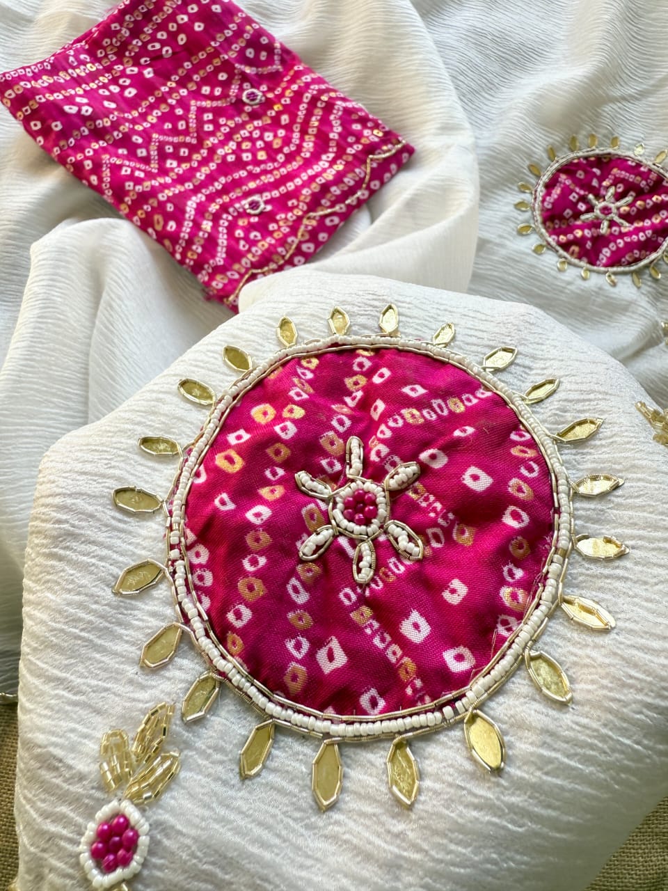 Kayatri New Royal Crush Georgette Saree with Zardozi Handwork All Over