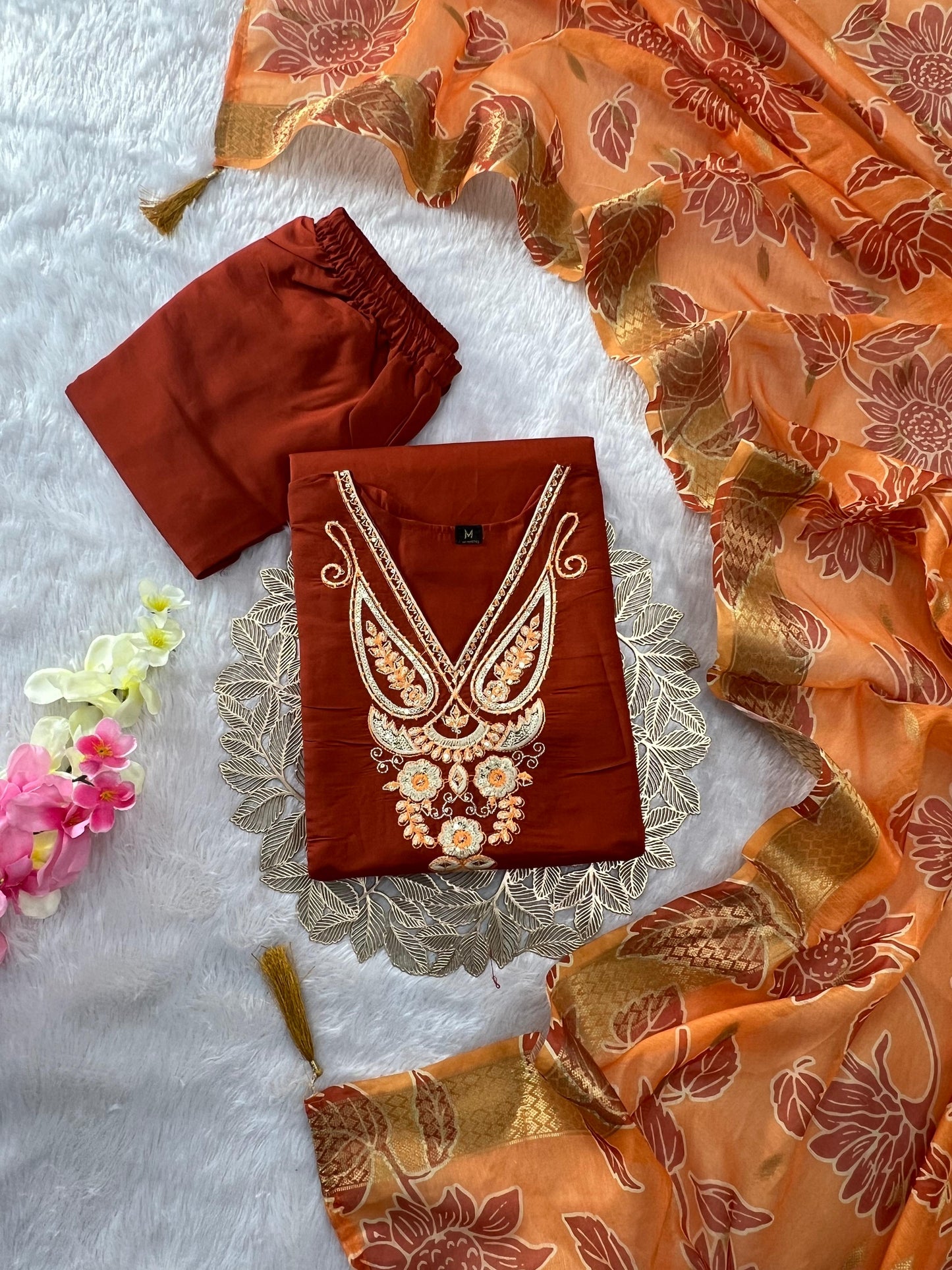 Kayatri New Graceful Roman Silk Suit with Embroidery & Digital Printed Heavy Dupatta