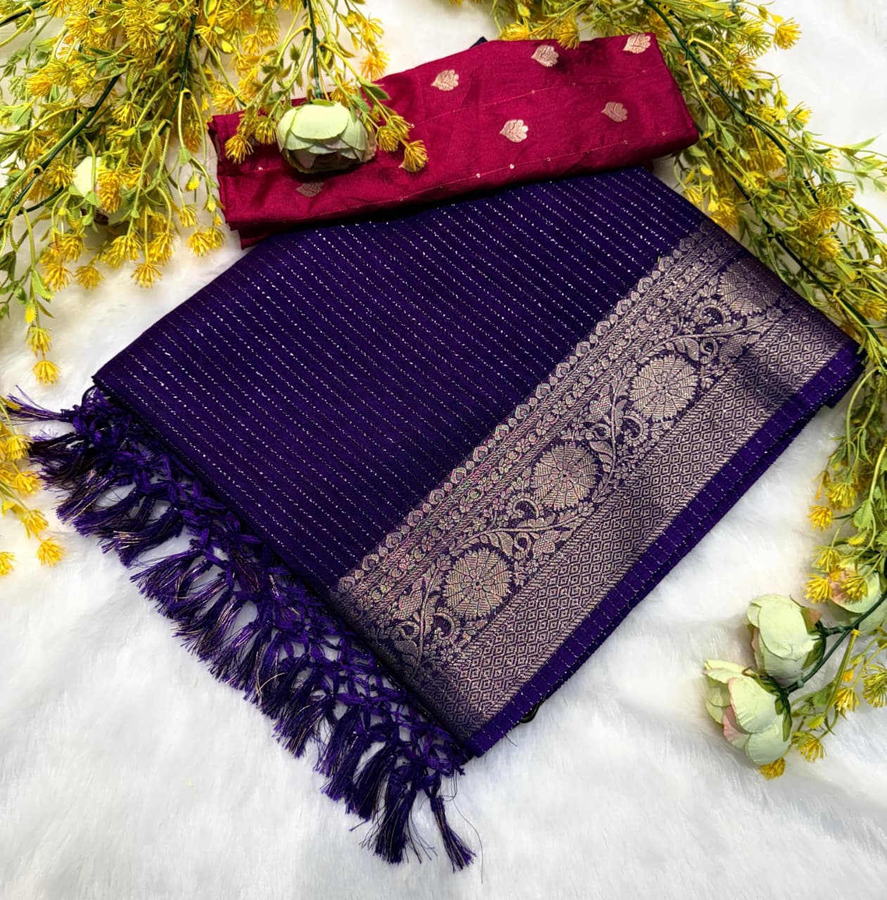 Kayatri New Traditional Pen Kalamkari Dola Silk Saree with Zari Hamsa Border