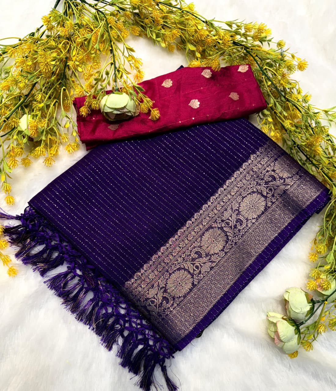 Kayatri New Traditional Pen Kalamkari Dola Silk Saree with Zari Hamsa Border