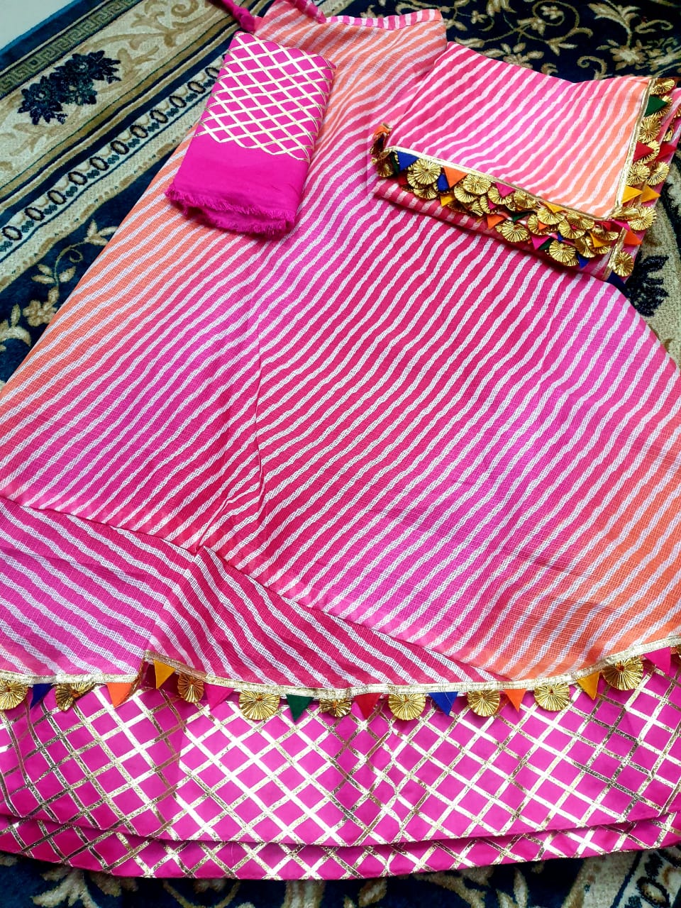 Kayatri New Kota Doria Leheriya Style Lehenga