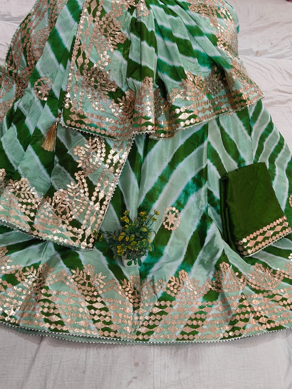 Kayatri New Traditional Beautiful Lahriya Dyeing Lehenga