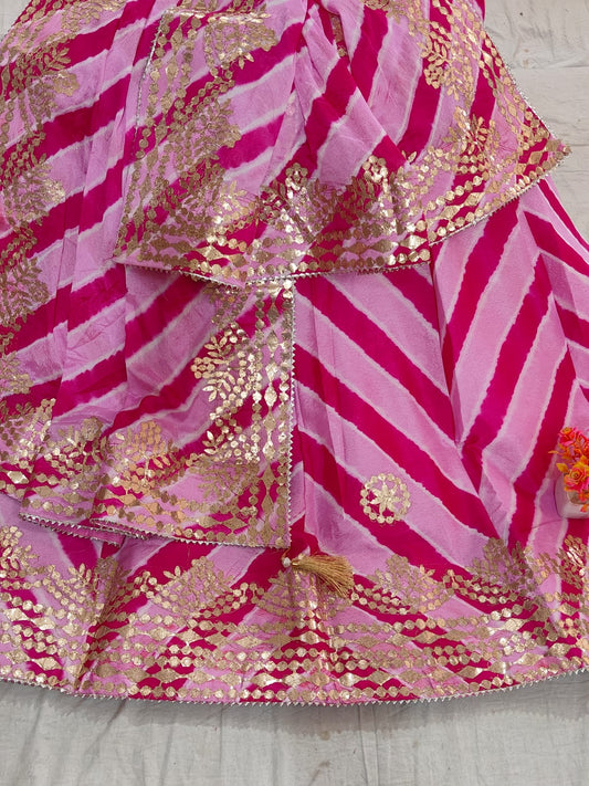Kayatri New Traditional Beautiful Lahriya Dyeing Lehenga