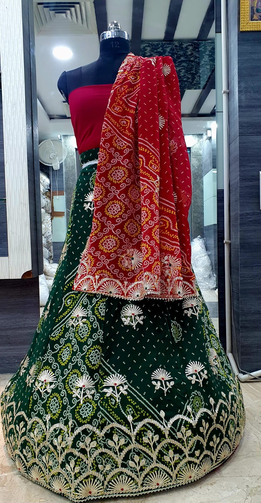 Kayatri Designer Beautiful Traditional Wear Rai Bandhej Lehenga