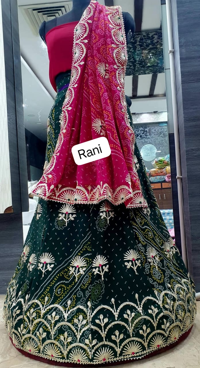 Kayatri Designer Beautiful Traditional Wear Rai Bandhej Lehenga