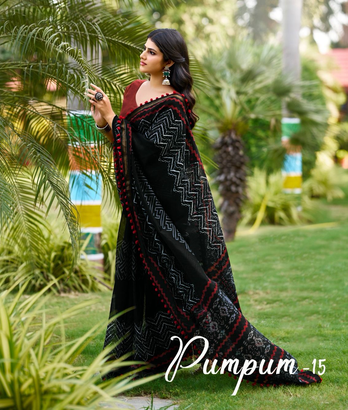 Kayatri New Soft Cotton With Pum Pum Border Saree