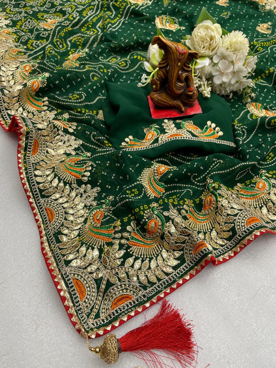 Kayatri New Designer Traditional Wear Bandhej Saree
