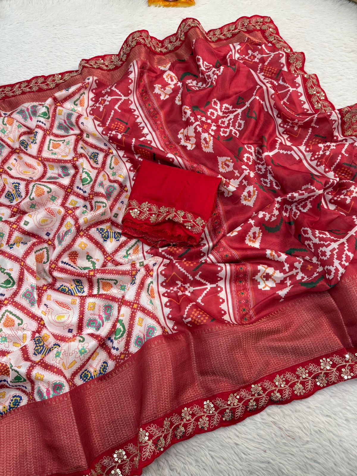 Kayatri New Dola Banarasi Weaving Digital Print Saree