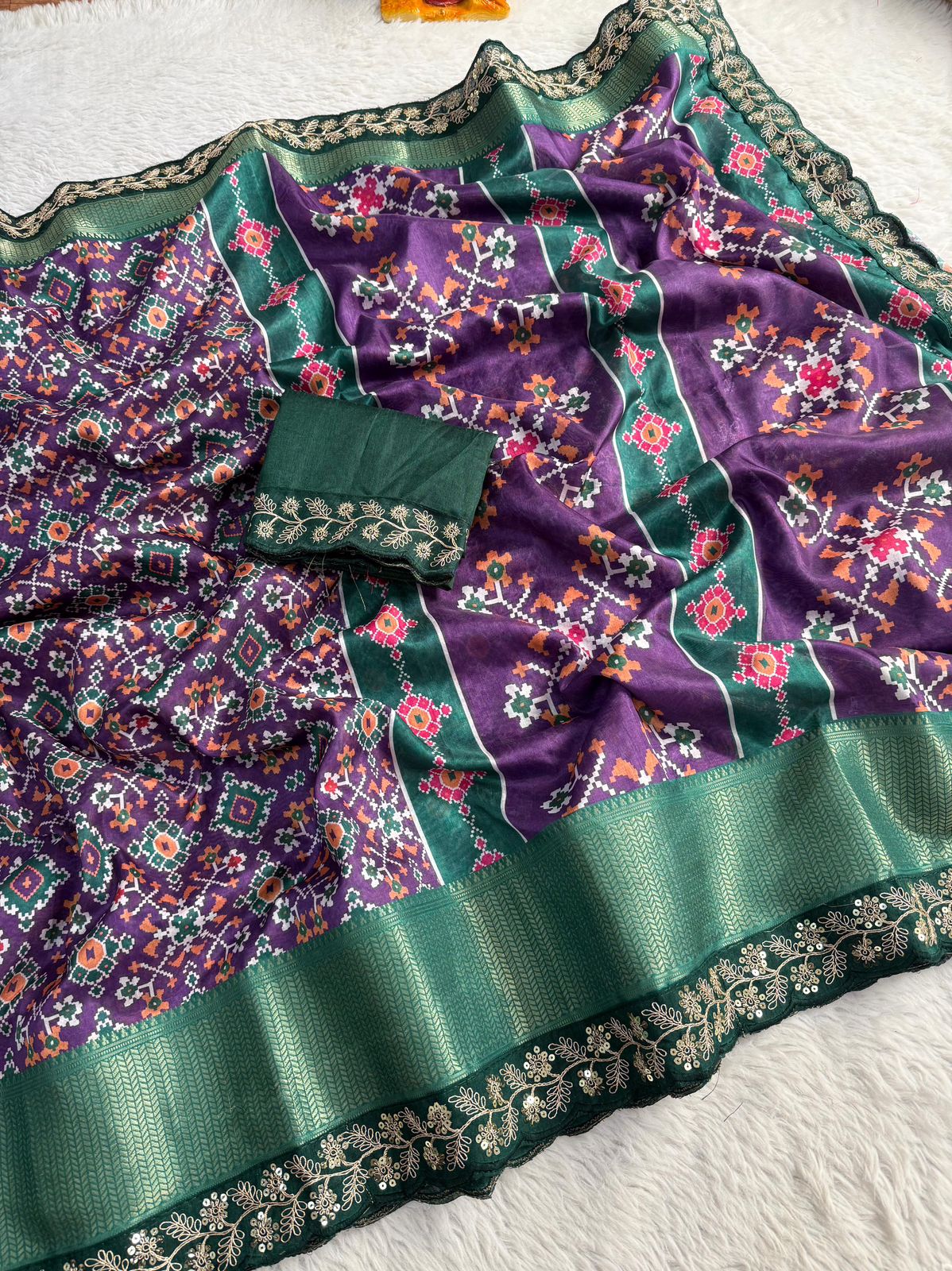 Kayatri New Dola Banarasi Weaving Digital Print Saree