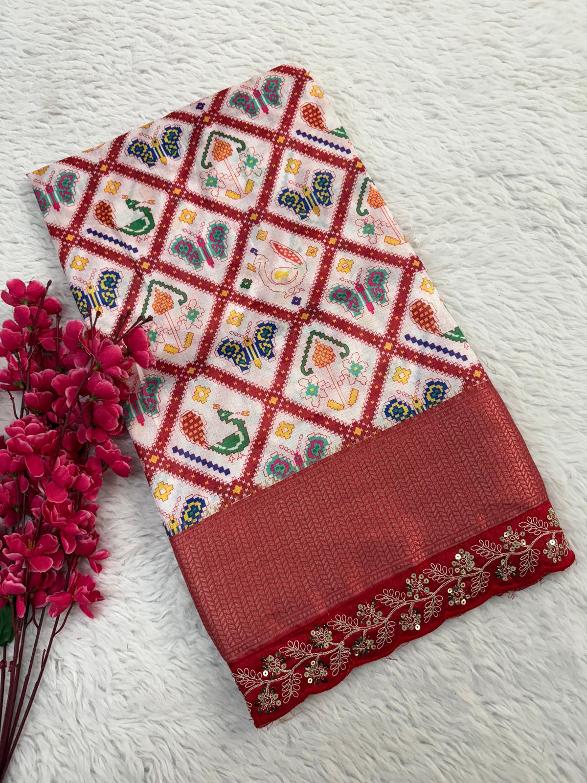 Kayatri New Dola Banarasi Weaving Digital Print Saree