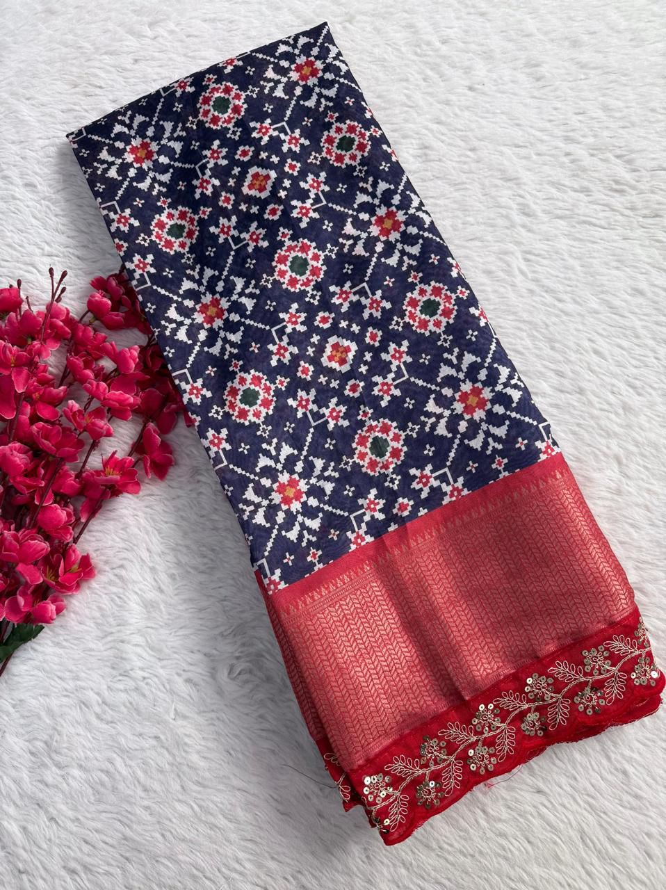 Kayatri New Dola Banarasi Weaving Digital Print Saree