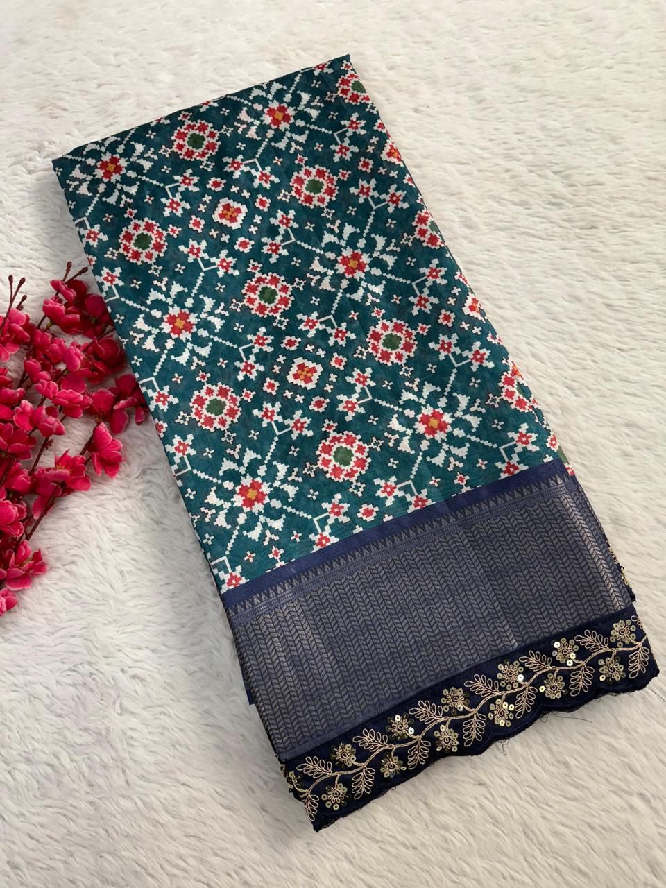 Kayatri New Dola Banarasi Weaving Digital Print Saree