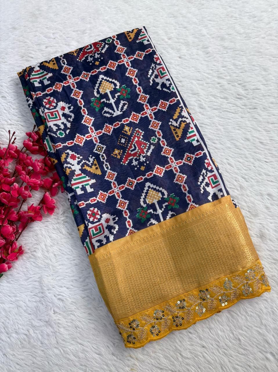 Kayatri New Dola Banarasi Weaving Digital Print Saree