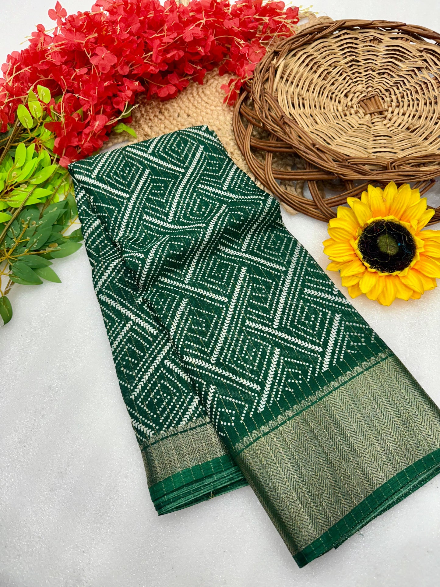 Kayatri New Pure Dola silk with  in all over saree boder same as originall boder only