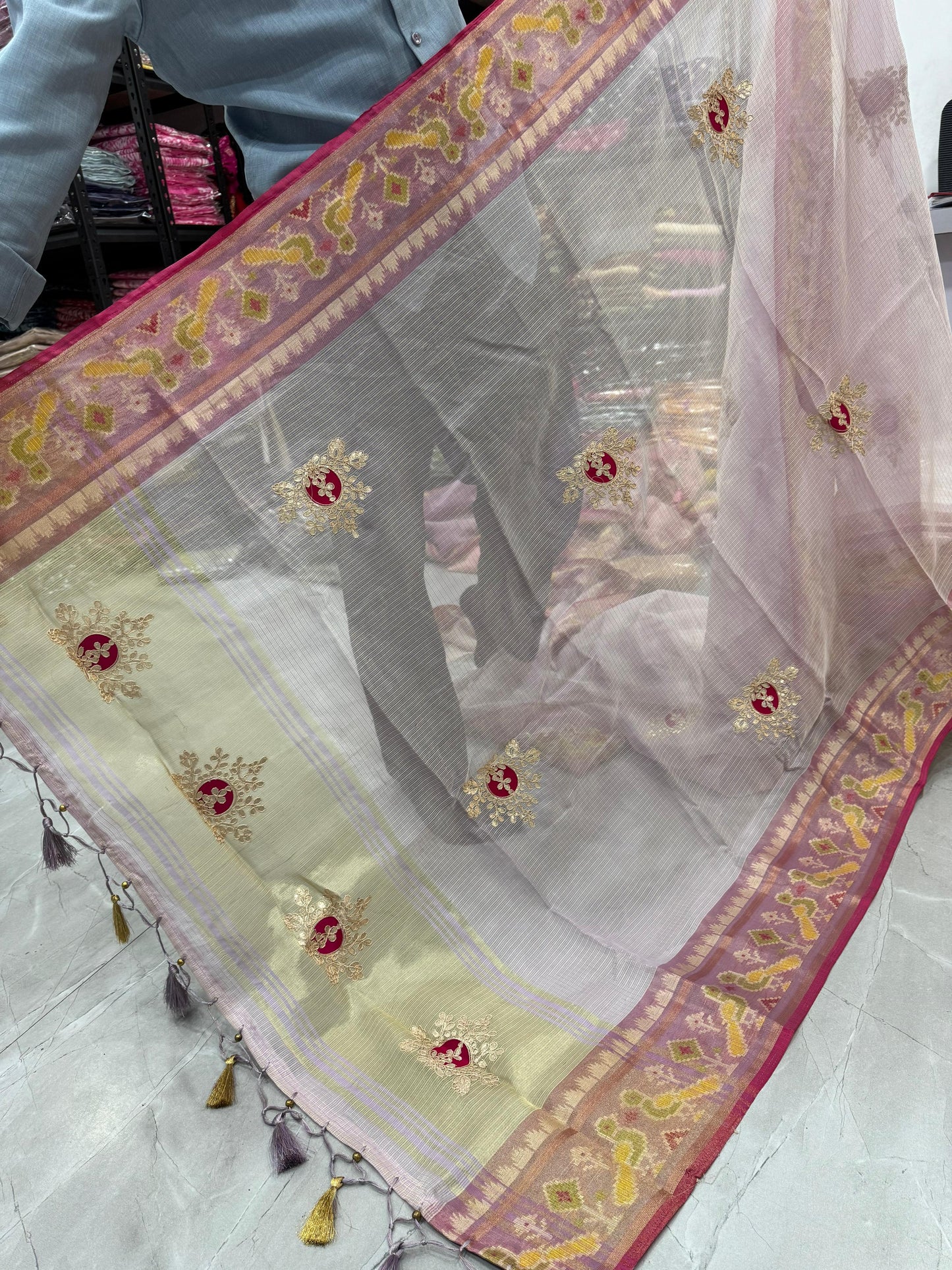 Kayatri New Tissue Silk With Gota Patti work Saree