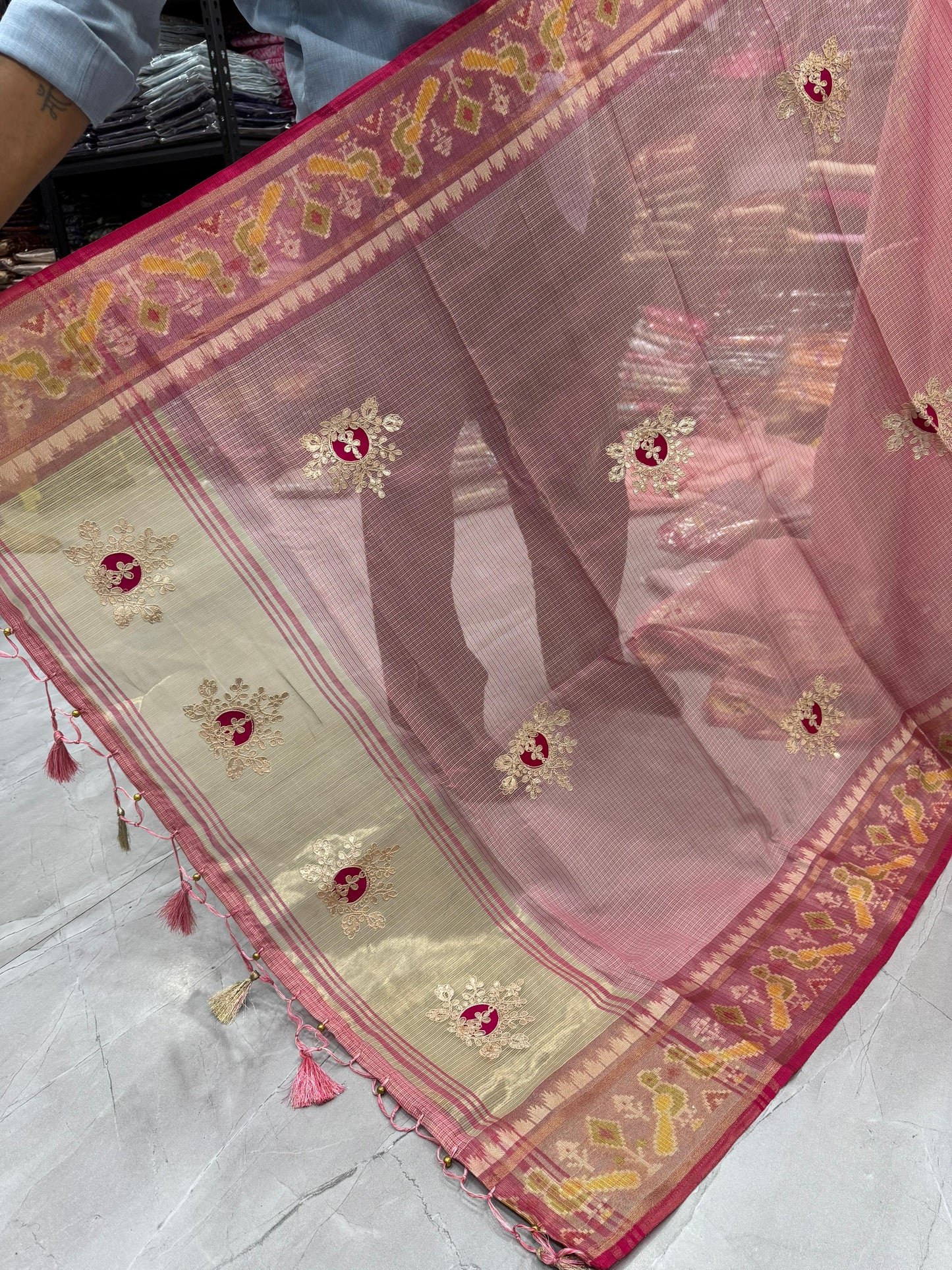 Kayatri New Tissue Silk With Gota Patti work Saree