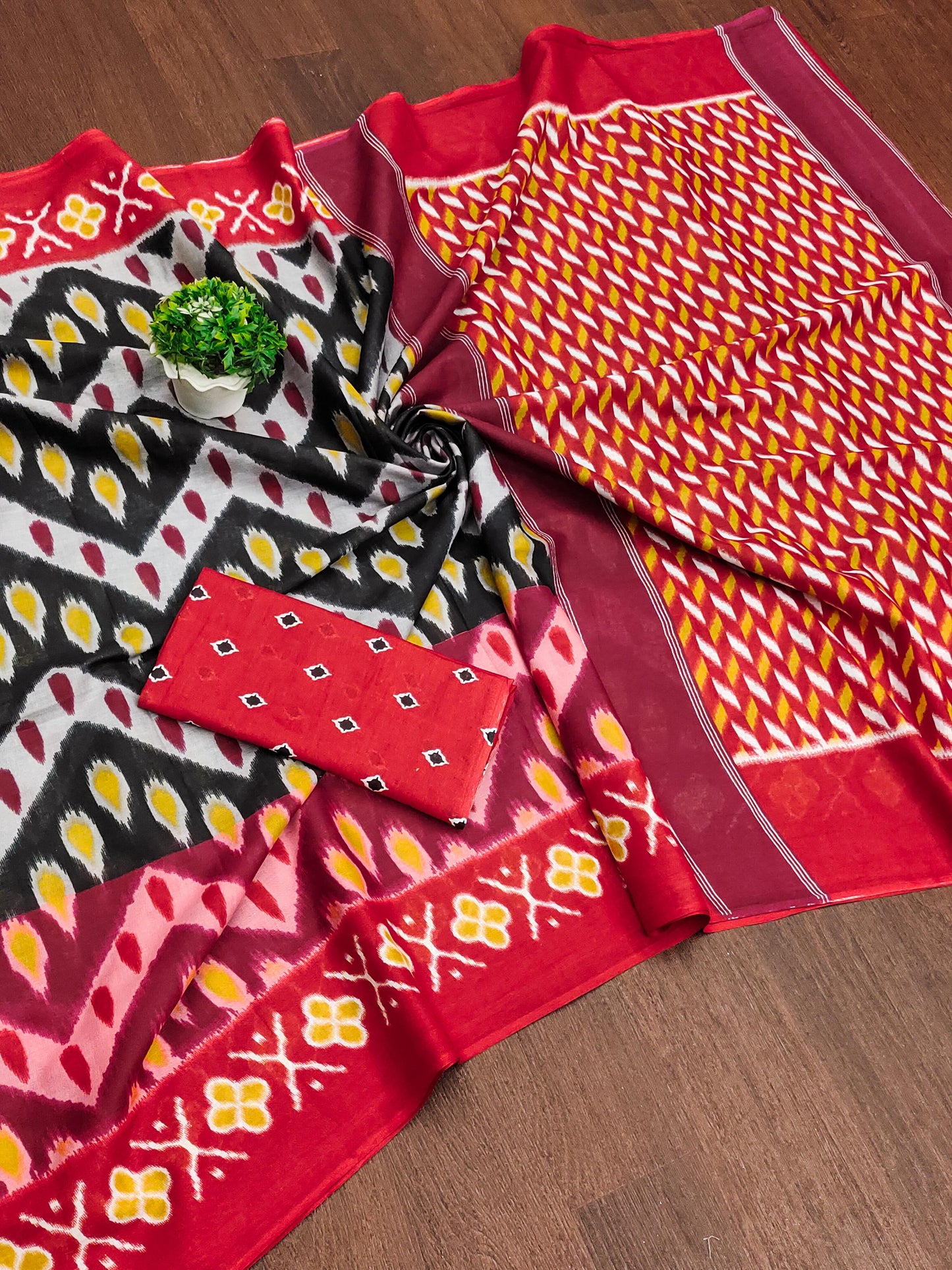 Kayatri New Soft Pure Cotton Block Print Saree