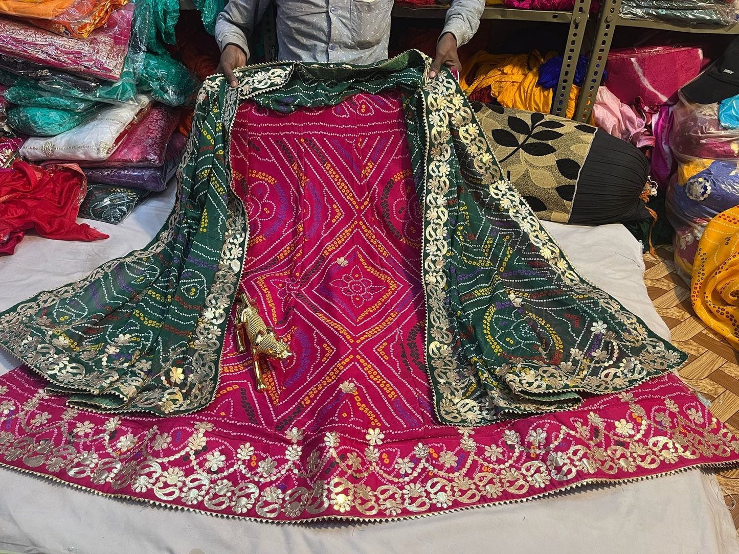 Kayatri New Premium Moss Reniyal Chunri Lehenga Choli with Traditional Embroidery