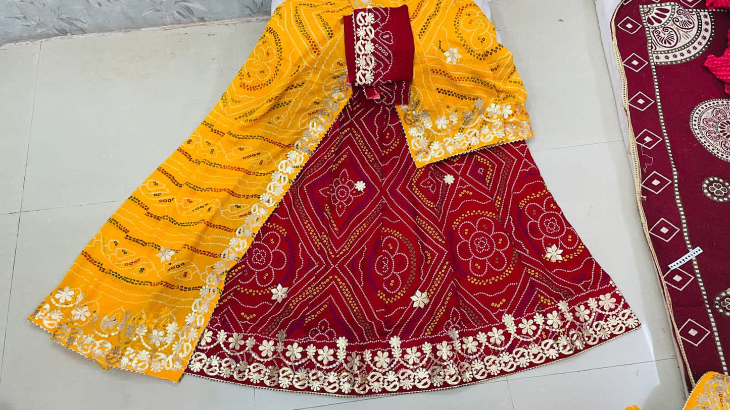 Kayatri New Premium Moss Reniyal Chunri Lehenga Choli with Traditional Embroidery