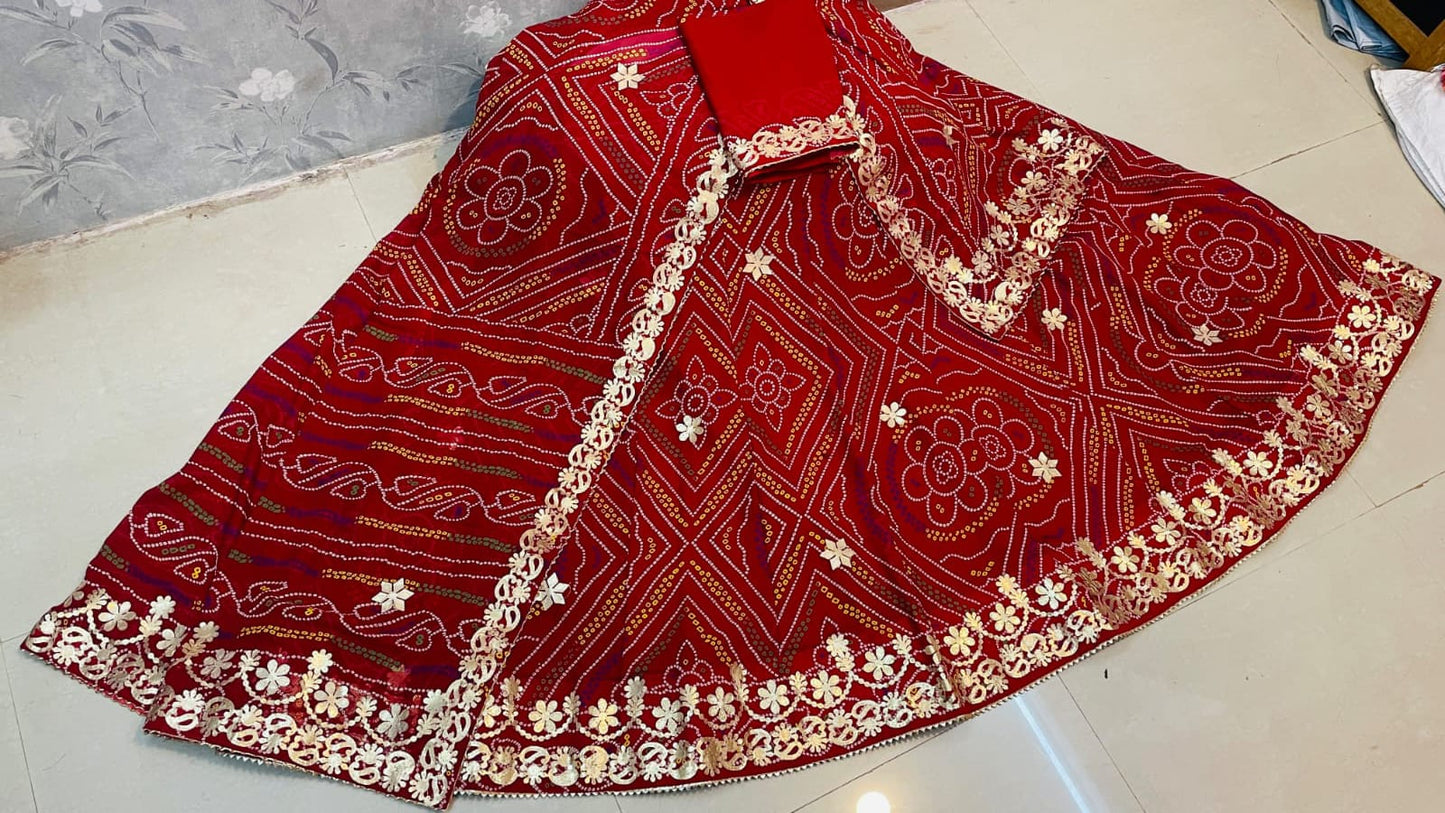 Kayatri New Premium Moss Reniyal Chunri Lehenga Choli with Traditional Embroidery