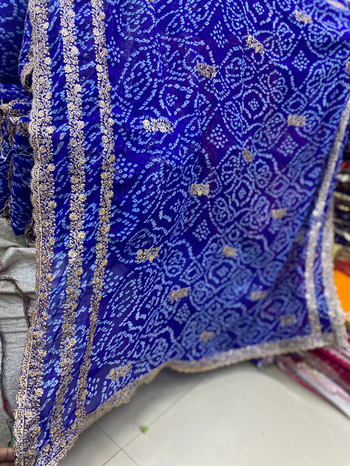 Kayatri New Designer Bandhani Print Georgette Saree with Mono Banglori Blouse