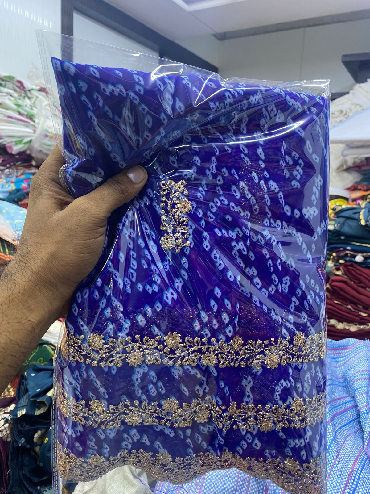 Kayatri New Designer Bandhani Print Georgette Saree with Mono Banglori Blouse