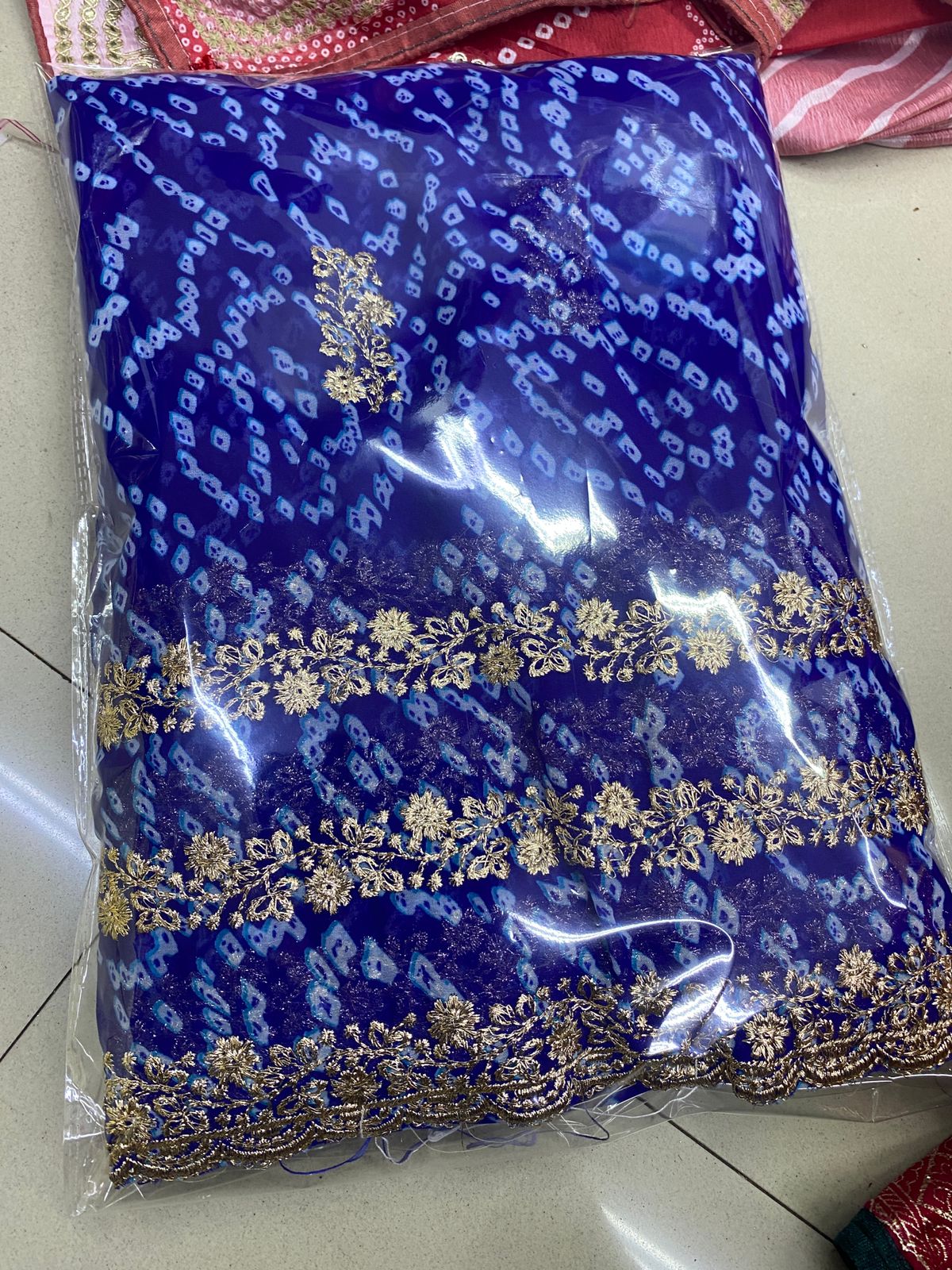 Kayatri New Designer Bandhani Print Georgette Saree with Mono Banglori Blouse