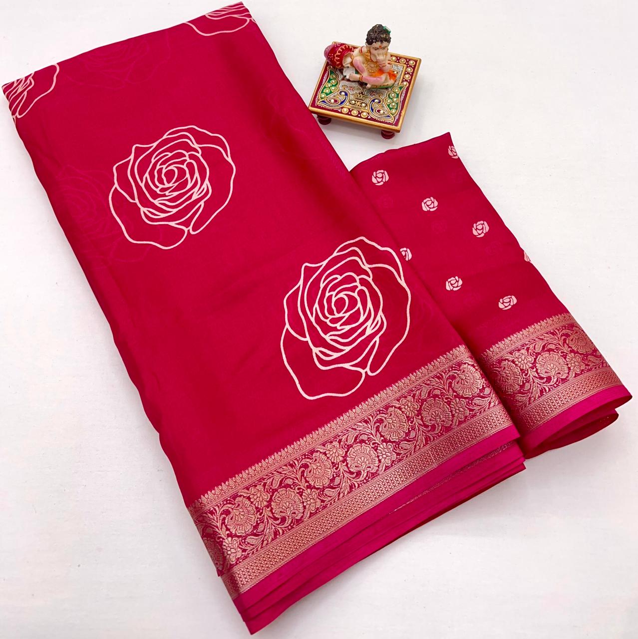 Kayatri New Launch Calcutta Moss Mellow Georgette Sarees with Zari Borders
