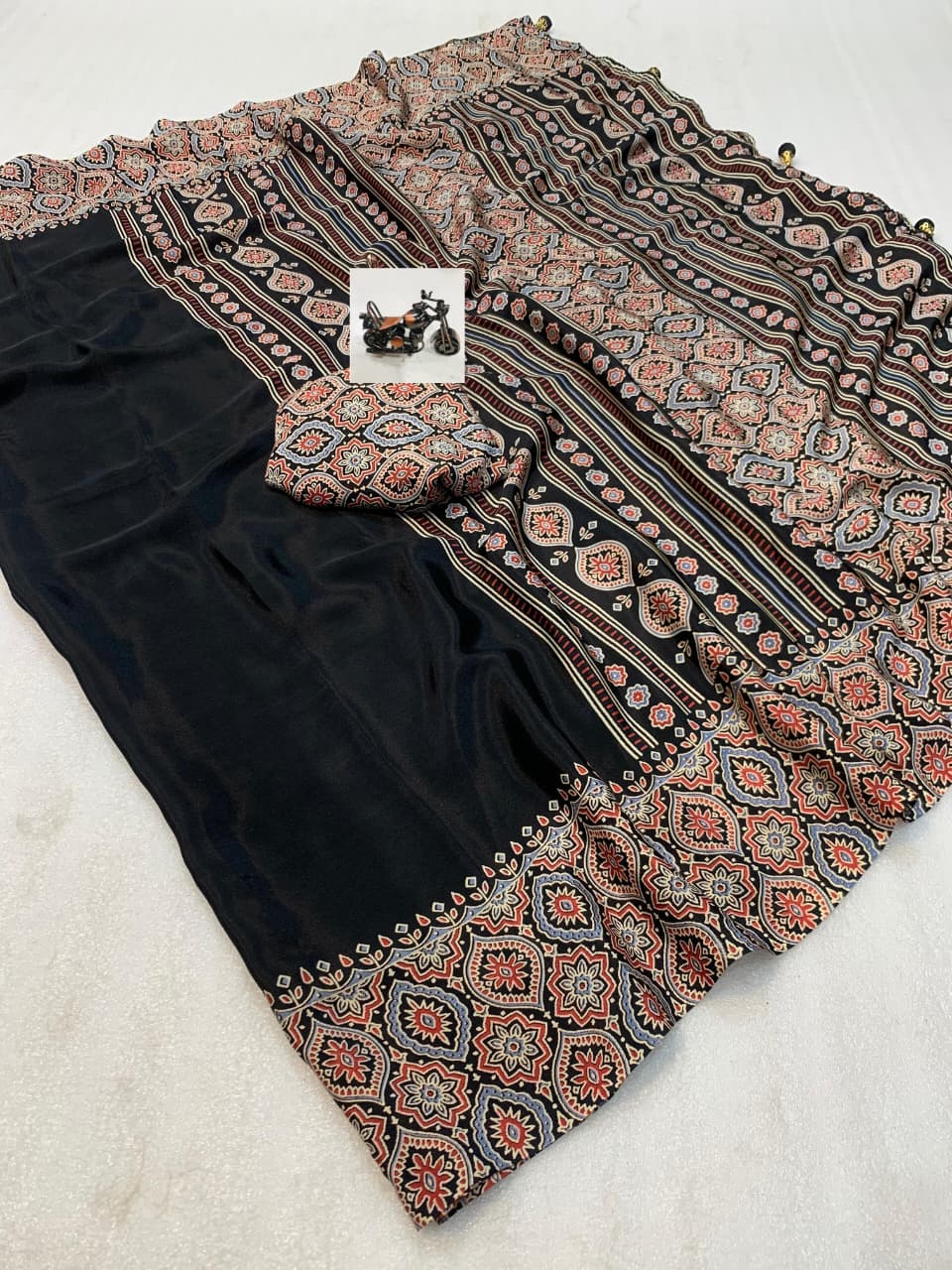 Kayatri New Super Ajrakh Saree in Pure Crepe Silk