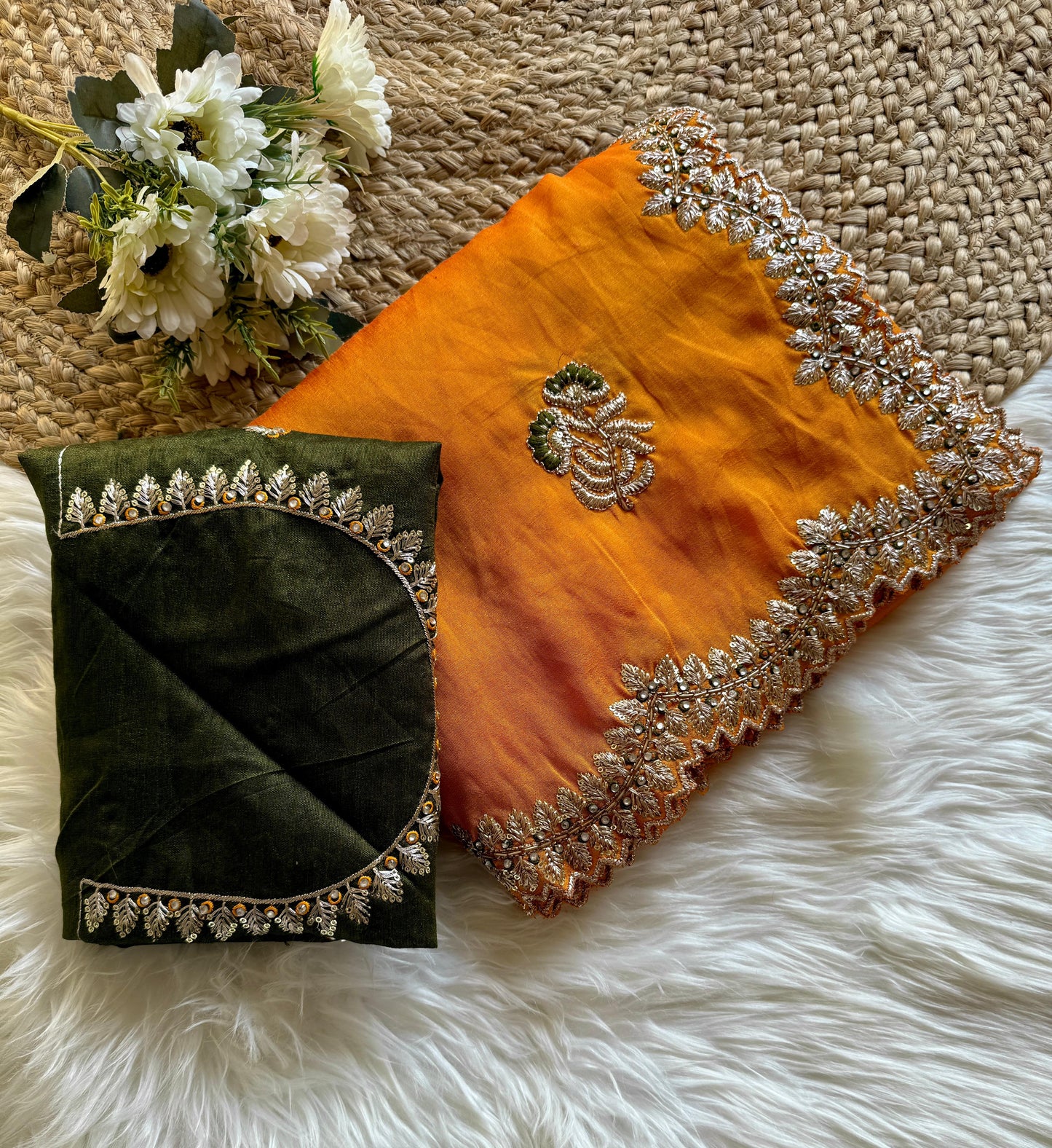 Kayatri New  Stunning Vichitra Silk Saree with Contrast Art Silk Embroidered Blouse