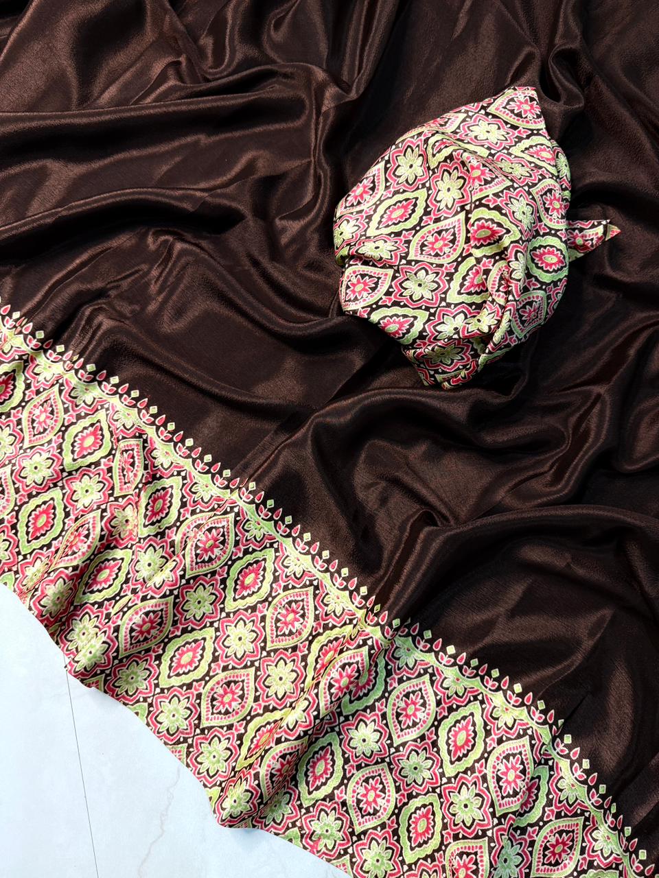 Kayatri New Super Ajrakh Saree in Pure Crepe Silk