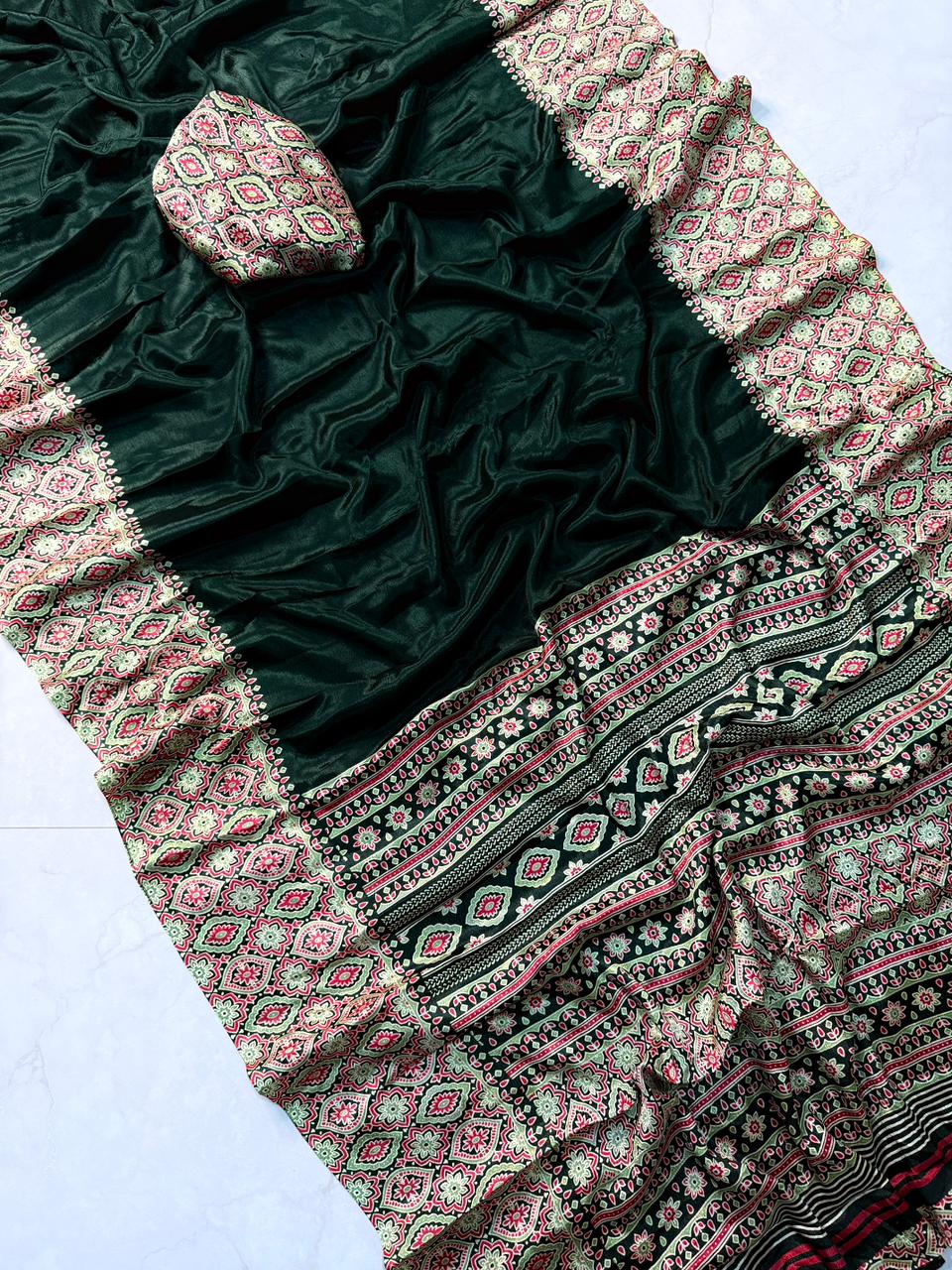 Kayatri New Super Ajrakh Saree in Pure Crepe Silk