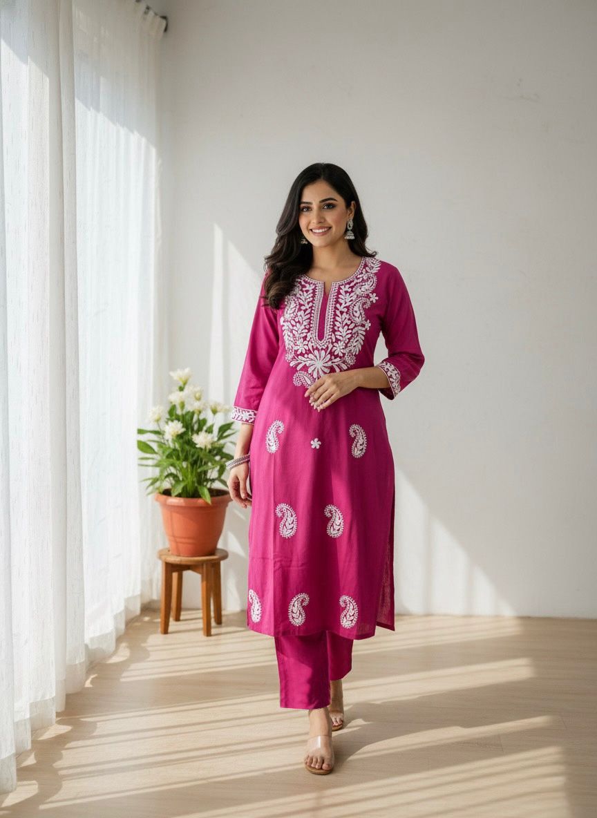 Kayatri New Premium Designer Khadi Cotton Suit with Matching Pant & Inner