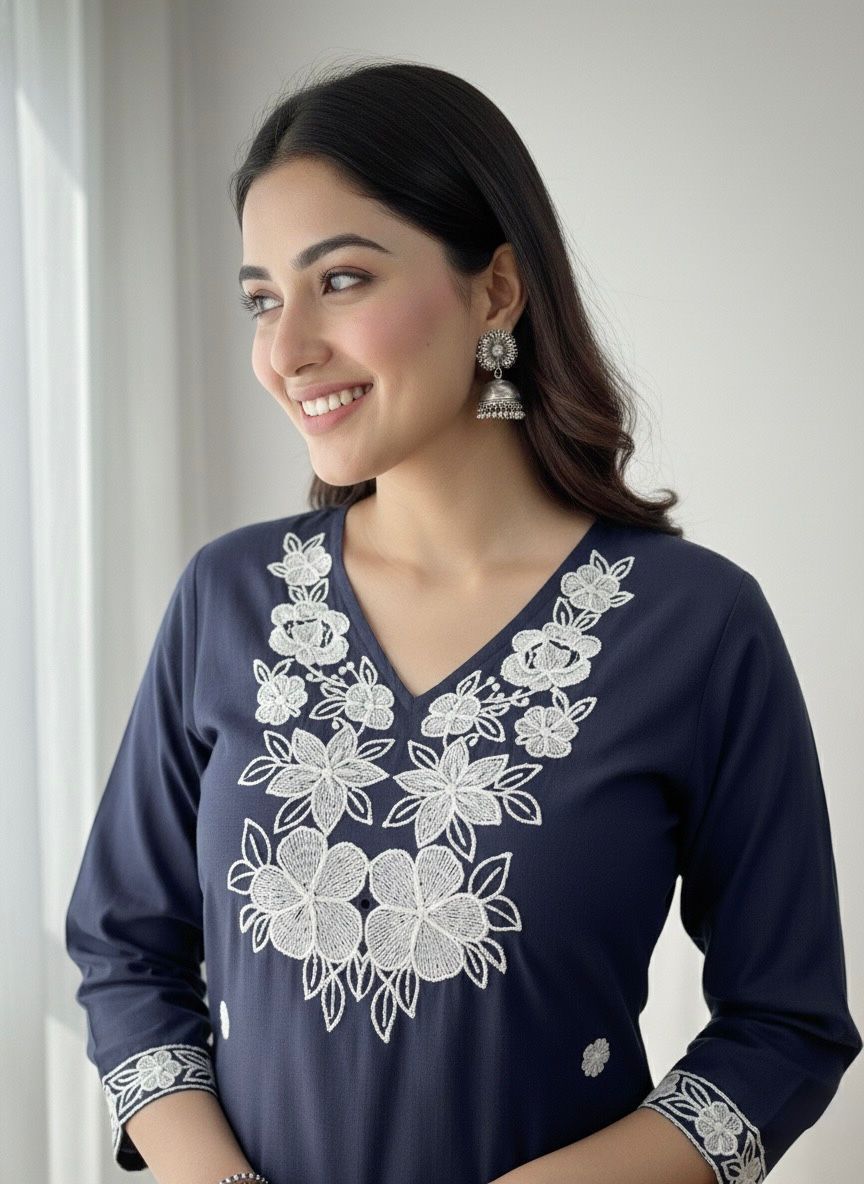 Kayatri New Traditional Yet Stylish Khadi Cotton Suit with Embroidery Details