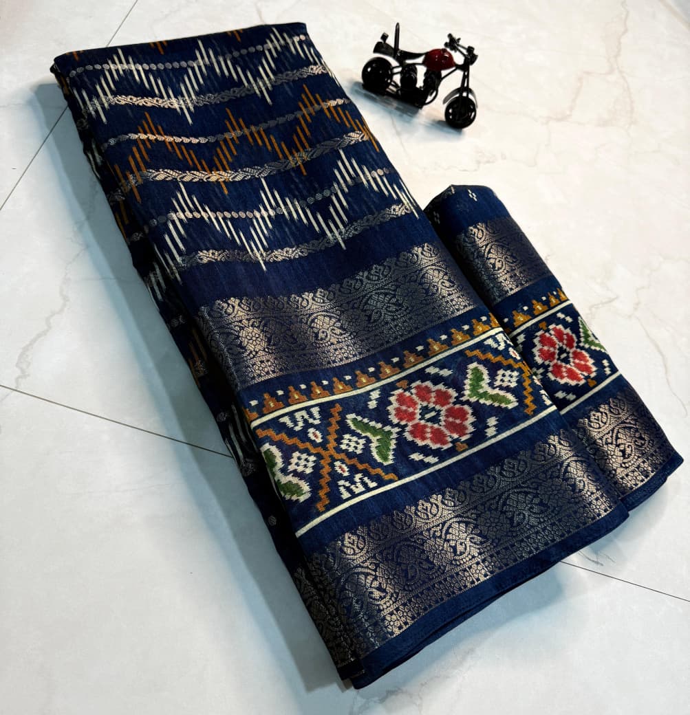 Kayatri New Pure candy cotton silk with jequrd boder all overall saree