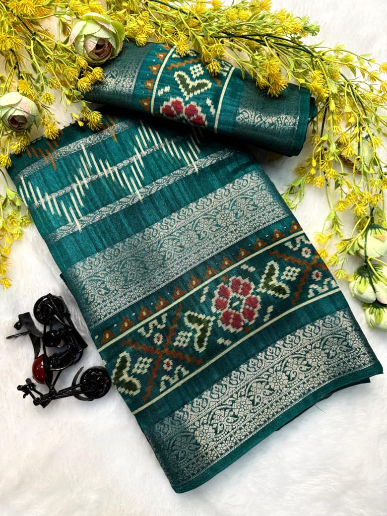 Kayatri New Pure candy cotton silk with jequrd boder all overall saree