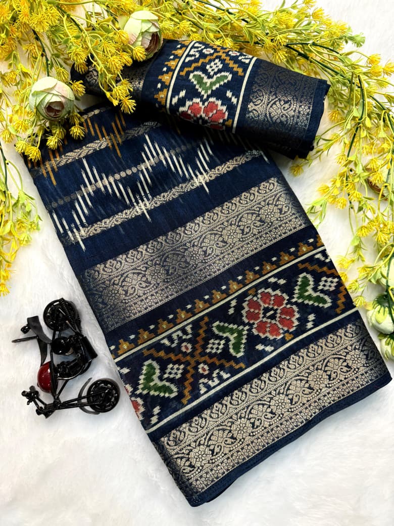 Kayatri New Pure candy cotton silk with jequrd boder all overall saree